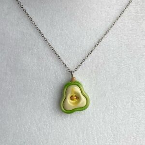 Handmade Fruit Pendant Necklace STAINLESS STEEL Stocking Stuffer Kawaii Whimsy